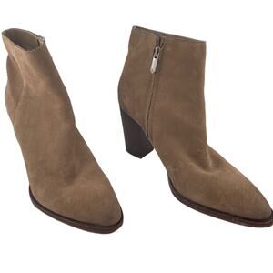 Sam Edelman Blake Booties Suede Leather Heeled Ankle boots Carmel Woman’s Sz 8